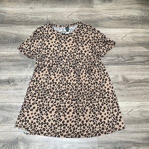 Wild Fable Cheetah Print Babydoll Dress, Size XXL